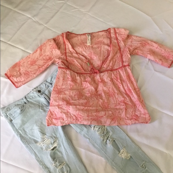 Light orange Boho Top - Picture 3 of 3